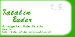 katalin buder business card